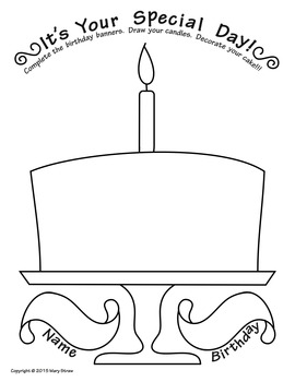 Birthday Cake Coloring Pages - ColoringAll