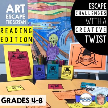 Preview of Art Escape: Edvard Munch "The Scream" (Reading Skills) | Cool Halloween Activity
