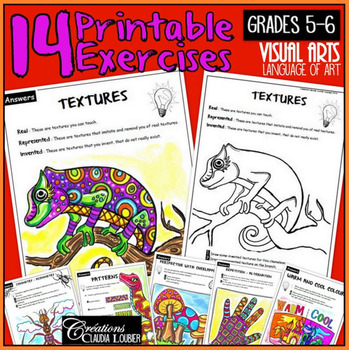 Preview of Elements of Art : Art Exercises for Grades 5 and 6. Visual Art.