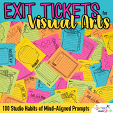 Art Exit Slips: 100 Editable Exit Tickets & Writing Prompt