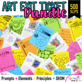 Art Exit Slips Bundle: 500 Bell Ringers & Exit Tickets, Vi