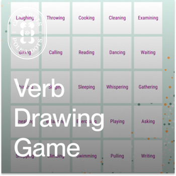 Preview of Fun Art Game: Verb Drawing Team Game