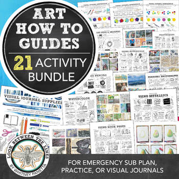 Preview of Art Guides, Activity, Sub Plan Pack: Visual Journals, Sketchbooks, Projects, Art