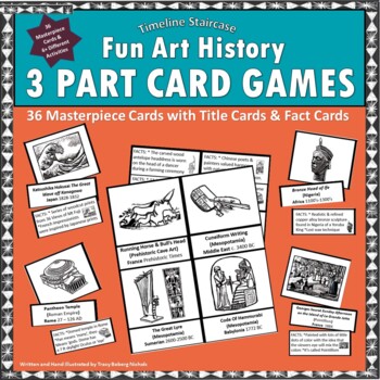 Preview of Art History 3 Part Card Games