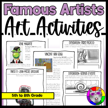 Preview of Famous Artists Worksheets & Art History Art Activities, Workbook 1