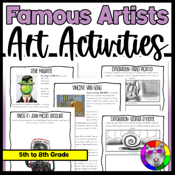 Famous Artists Worksheets & Art History Art Activities, Workbook 1