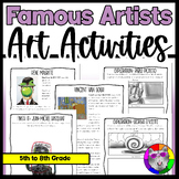 Famous Artists Worksheets & Art History Art Activities, Wo