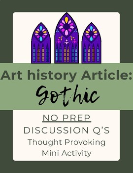 Preview of Art History Article: Gothic Period | No Prep | Sub Plan |