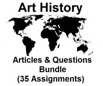 Preview of Art History Articles & Questions Bundle (34 PDF Assignments)