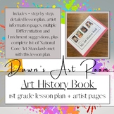 Art History Book - 1st grade lesson plan + resources