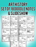 Art History Doodle Notes Set of 18 Editable handouts with Powerpoint Visual Art