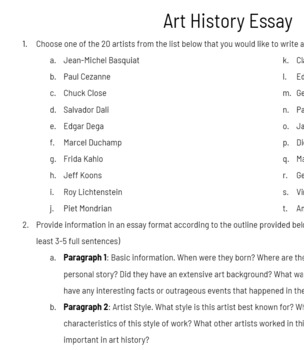 art history extended essay