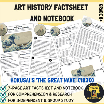 Preview of Art History Factsheet and Notebook: Hokusai's The Great Wave 1830
