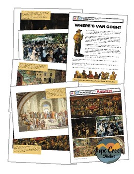 Preview of Art History Famous Artist GAME Search & Find Where's Waldo Van Gogh