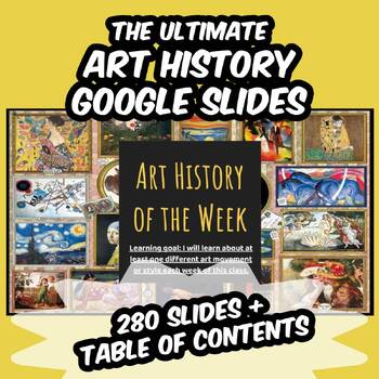 Preview of Art History Google Slides Editable Art Movements Study Guide Lesson High School