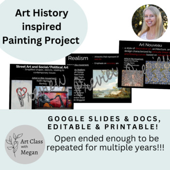 Art History Inspired Painting Project by Art Class with Megan | TPT