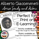 Alberto Giacometti: Famous Artist Art History Lesson and Rubric