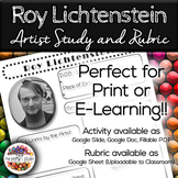 Roy Lichtenstein: Famous Artist Art History Lesson and Rubric