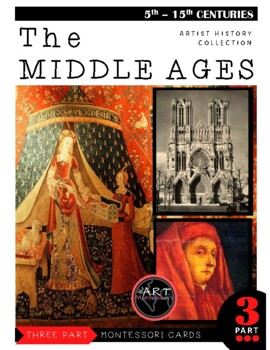 Preview of Art History - Middle Ages Montessori 3 Part Cards