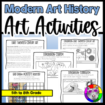 Preview of Art History Modern Art History 1900s to 1990s Worksheets & Art Activities