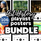 Art History Playlist Poster BUNDLE, 106 Posters, Back to S