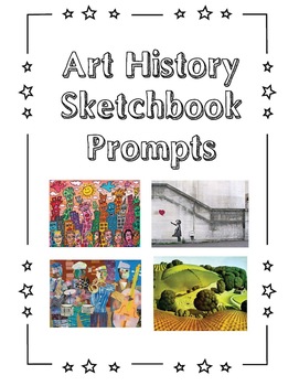 Preview of Art History Sketchbook Prompt Cards Set #1
