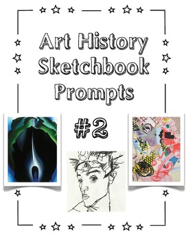 Preview of Art History Sketchbook Prompt Cards:  Set #2
