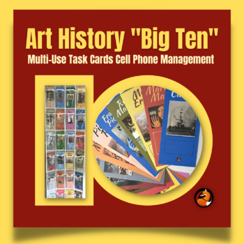 Preview of Art History Task Cards Set of 24 Surrealism Middle School Art High School Art