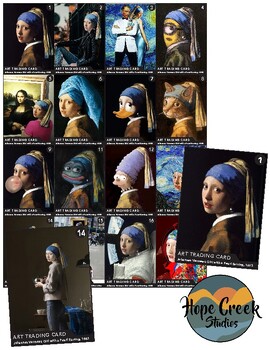 Preview of Art History Trading Cards Artist Girl with a Pearl Earring Vermeer Meme Parody