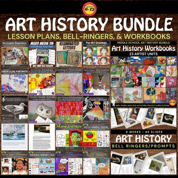 Preview of Art History for Middle School Art BUNDLE, Art History for High School Art Bundle