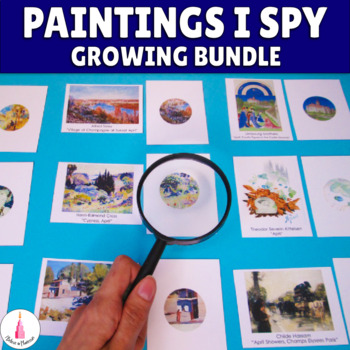 Preview of Art I Spy Montessori Activities Paintings Matching Close-Up Bundle
