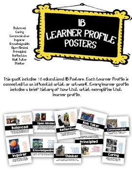 Preview of Art IB Learner Profile Poster Pack