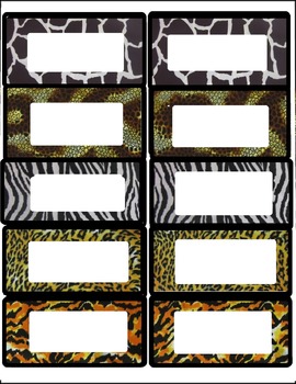 Classroom Labels, Animal Patterns Borders (6 pg, 2 sizes), Art Science