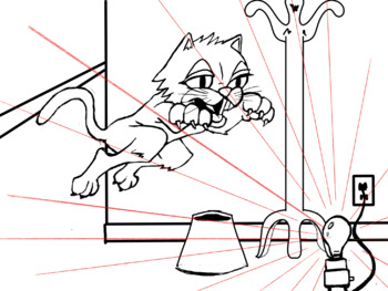Preview of Art Lesson #6 - Shadow Cat (light source grid)