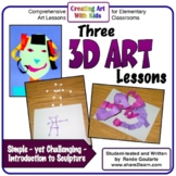 Art Lesson Bundle 3D Art Introduction to Sculpture