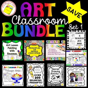 Preview of Art Lesson Bundle - Elements and Principle, Painting, Sub Lessons