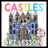 Castles Art Lesson - Sub Plans, Early Finishers, No Prep, 
