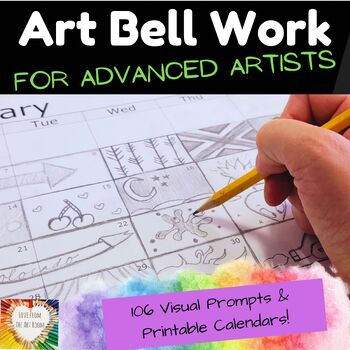 Preview of Art Lesson Doodle a Day Warm Ups For Advanced Students/Art Bell Work