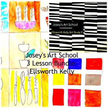 Preview of Ellsworth Kelly Art Lesson Bundle 3 Lessons K-6 Project with Art History