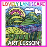 Art Lesson: Lovely Landscape | Art Project for Kids