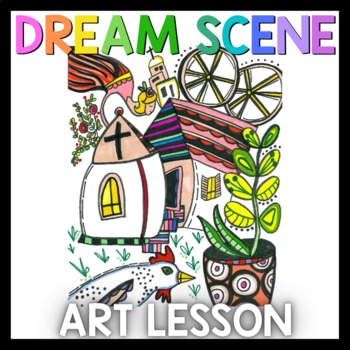 Preview of Spring Art Lesson: Dream Scene Art Game | Art Sub Plans