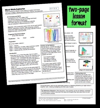 Art Lesson Mixed Media Exploration