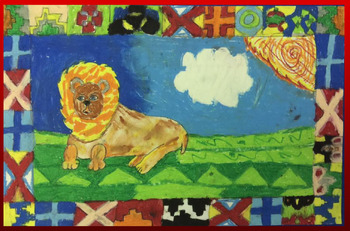 Preview of Art Lesson - NDEBELE ANIMALS (4th/5th)