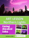 Art Lesson: Northern Lights Using Alcohol Inks