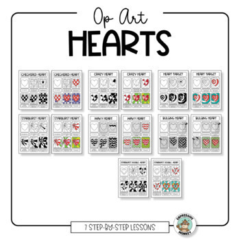 Art Lesson: Op Art Hearts by Expressive Monkey-The Art Teacher's Little