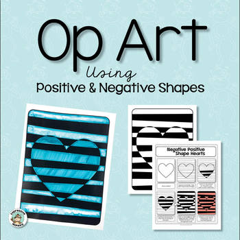 Preview of Art Lesson • Op Art Using Positive & Negative Shapes • Step by Step Drawing