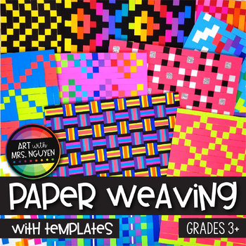 Preview of Art Lesson: Paper Weaving (with Templates)