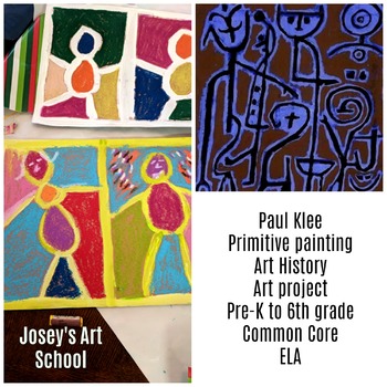 Preview of Paul Klee Art Project Primitive people Pre-K to 4th Grade Art History