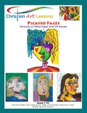 Art Lesson: Picasso Faces - Portraits on White Paper With 