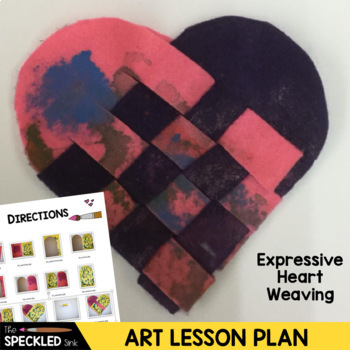 Preview of Heart Weaving Art Lesson & video demo. Jim Dine inspired.